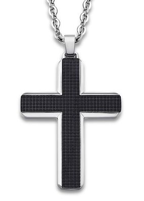 Herren Kette Edelstahl Kreuz Lotus Style LS1986-1/1