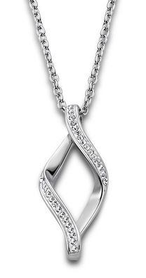 Lotus Style Damen Edelstahl Kette mit Strass Anhänger LS1908-1/1 Halskette
