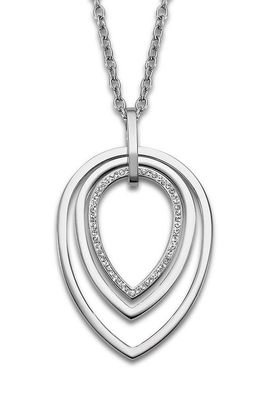 Lotus Style Damen Edelstahl Kette mit Strass LS2112-1/1 Halskette Kreise