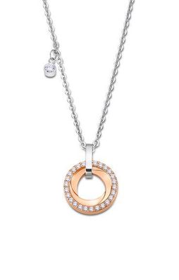 Lotus Style Damen Halskette Bicolor Strass Ring Edelstahl LS2176-1/3