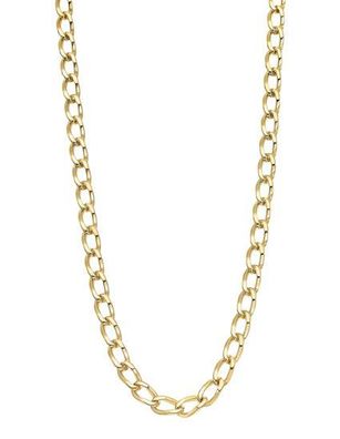 breite Damen Halskette Gliederkette Edelstahl goldfarbig LS2232-1/2