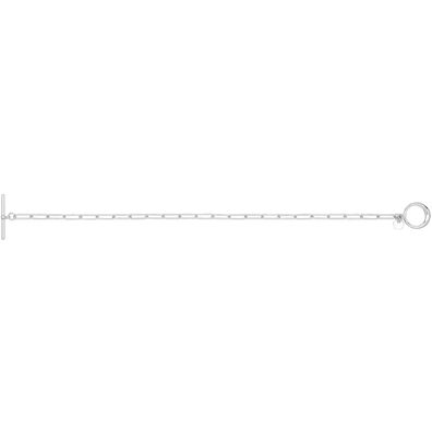 Stylisches 925 Sterling Silber Paperclip Damen - Armband - 19.1cm