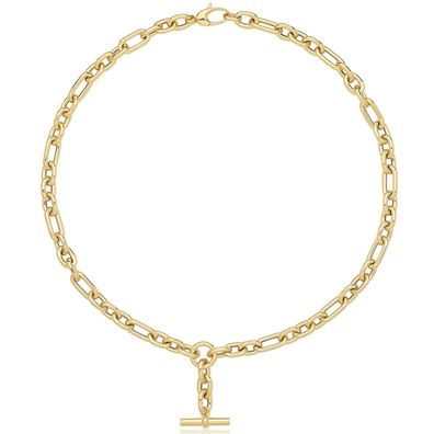 Stylische 9 ct/Karat Gelb Gold Damen - Halskette - 43.2cm, 15 Gramm