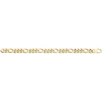 Klassisches 9 ct/Karat Gelb Gold Damen - Link Armband - 19.1cm, 11 Gramm