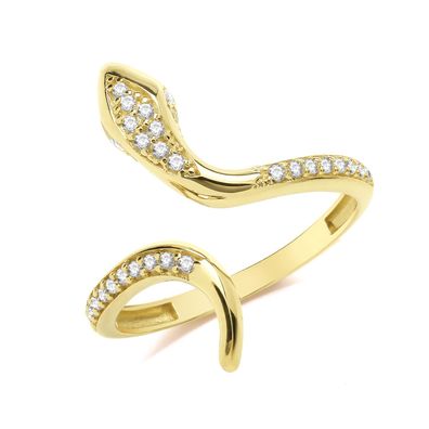 Moderner 9 ct/Karat Gelb Gold Damen - Ring mit Zirkonia