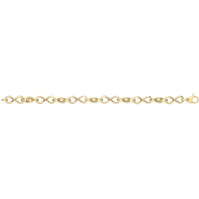 Schönes 9 ct/Karat Gelb Gold Damen - Armband - 0.1cm