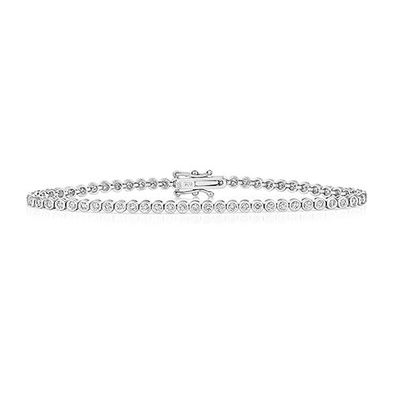 18 ct/Karat Weißgold Diamant Tennis Armband Brillant-Schliff 1.59 Karat GH - SI1