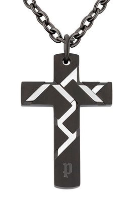Police Herrenkette Halskette Edelstahl Anhänger Kreuz PJ26478PSU.02