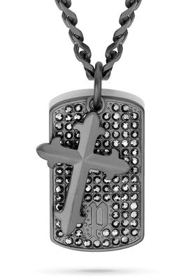 Halskette Dog-Tag mit Kreuz-Anhänger Police Kette PEAGI2214501