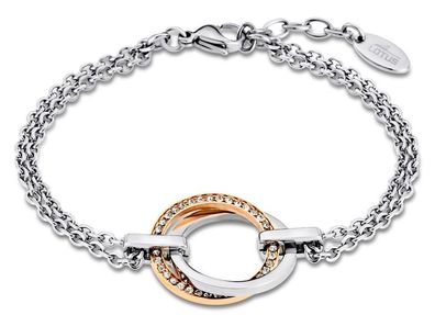Edelstahl Bicolor Armband Lotus Style LS1780-2/2