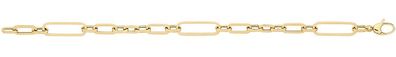 Modernes 9 ct/Karat Gelb Gold Damen - Link Armband - 0.1cm, 8 Gramm
