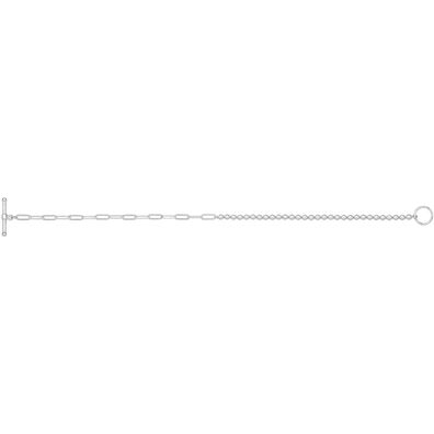 Stylisches 925 Sterling Silber Paperclip Damen - Armband - 19.1cm