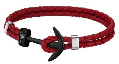 Lederarmband rot Anker schwarz LS1832-2/9 Lotus Style Armband