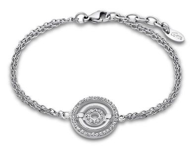 Damen Edelstahl Armband Lotus Style LS1950-2/1 Strass Anhänger