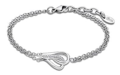 Damen Edelstahl Armband Lotus Style LS1945-2/1 Strass Anhänger