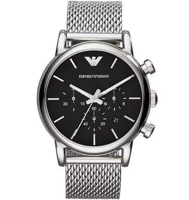 Emporio Armani AR1811 Luigi 41mm Schwarz Herrenuhr NEU