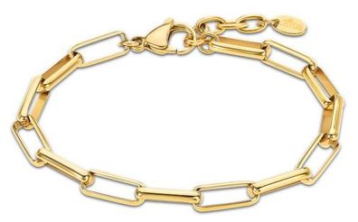 Damen Armband Edelstahl Rechteckkette goldfarbig LS2230-2/2
