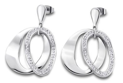 Damen Strass Ohrringe Lotus Style LS1672-4/1 Edelstahl Ohrschmuck