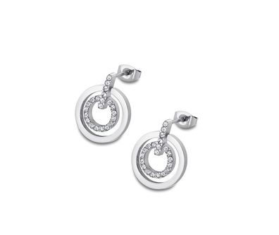 Damen Ohrringe Lotus Style LS1868-4/1 Edelstahl silberfarbig Strass