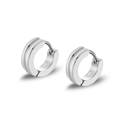 Männer Ohrringe Edelstahl Creolen silberfarbig LS2156-4/1 Lotus Style