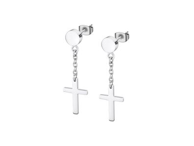Lotus Style Ohrstecker Kreuz Edelstahl Ohrringe LS2175-4/1 Ohrschmuck