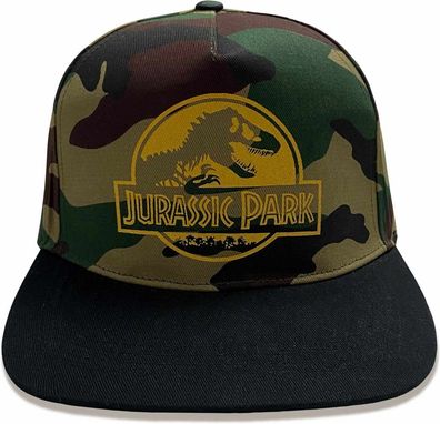 Jurassic Park - Gold Logo Camo (Snapback Cap) Cap Multi Colour