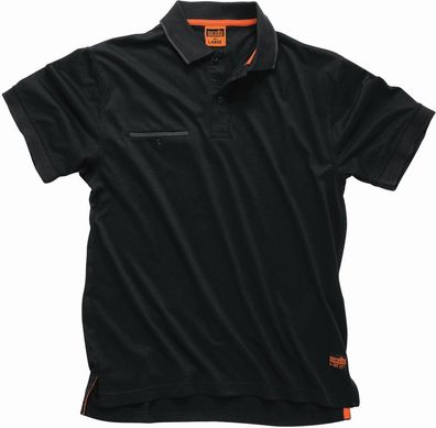 Scruffs T-Shirt Polohemd „Worker“ -Schwarz