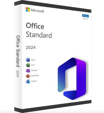 Microsoft Office 2024 Standard | Vollversion | 1PC | KEIN ABO