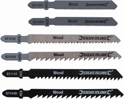 Silverline Sägeblätter Stichsägeblätter, 30-tlg. Satz 30-tlg., für Holz u. Me