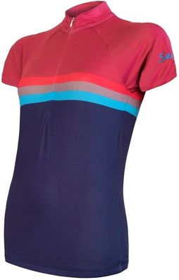 Sensor Damen Radsport Zubehör Damen-Radtrikot Cyklo Summer Stripe Blue/Lilla 120929