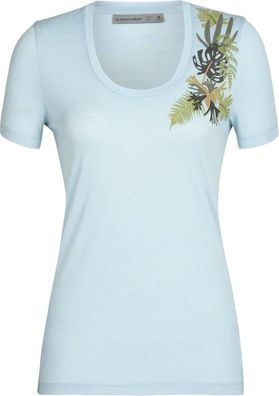 Icebreaker Damen T-Shirt Damen T-Shirt Tech Lite II SS Scoop Tee Fabulous Fer Haze