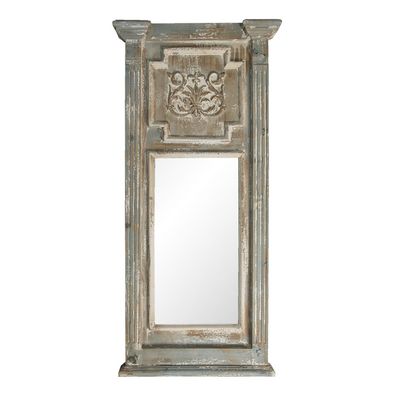 Clayre & Eef Spiegel 55x118 cm Blau Grau Holz (Gr. 55x7x118 cm)