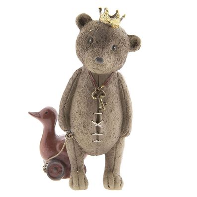 Clayre & Eef Figur Bär 13 cm Braun Polyresin Bär (Gr. 8x7x13 cm)