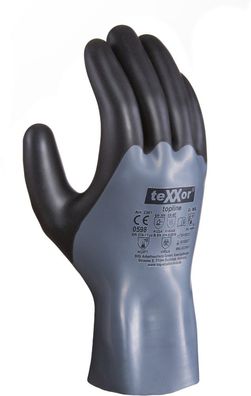 teXXor Chemikalienschutz-Handschuhe Nitril (12 Stück) 2361