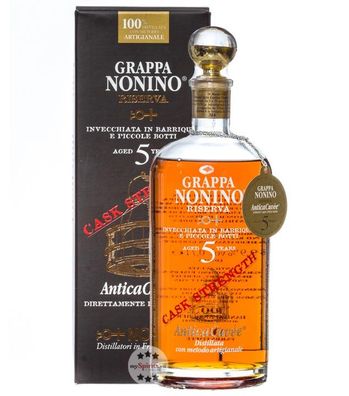 Grappa Nonino Antica Cuvée - Cask Strength - 5 Jahre (59,9 % vol., 0,7 Liter) (59,9