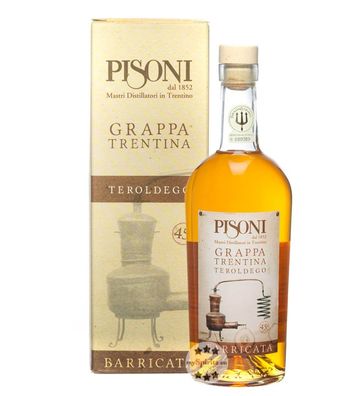 Pisoni Grappa Barricata Teroldego (45 % Vol., 0,7 Liter) (45 % Vol., hide)