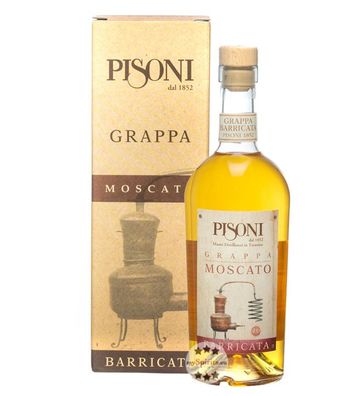 Pisoni Grappa Trentina Moscato Barricata (45 % Vol., 0,7 Liter) (45 % Vol., hide)