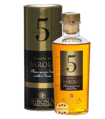 Sibona Grappa di Barolo 5 Anni (, 0,5 Liter) (40 % Vol., hide)