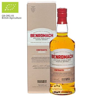 Benromach Contrasts: Organic Single Malt Whisky Bio (46 % Vol., 0,7 Liter) (46 % Vol