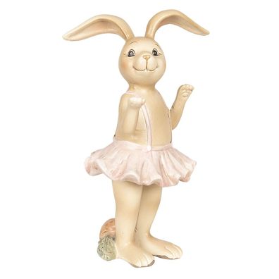 Clayre & Eef Figur Kaninchen 7x6x14 cm Braun Polyresin (Gr. 7x6x14 cm)