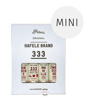 Prinz Geschenkset Hafele Brand 333 ?Fruchtiges Steinobst? (45 % Vol., 0,16 Liter)