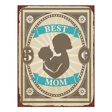 Clayre & Eef Textschild 25x33 cm Grün Eisen (Gr. 25x1x33 cm)