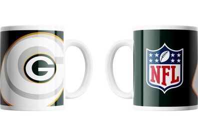 Green Bay Packers Classic Mug Shadow Logo & Shield American Football NFL Grün