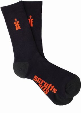 Scruffs Socken Arbeitssocken „Worker“, 3 Paar -Schwarz