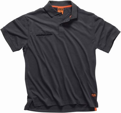 Scruffs T-Shirt Polohemd „Worker“ -Anthrazit