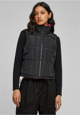 Urban Classics Damen Weste Ladies Reversible Cropped Puffer Vest