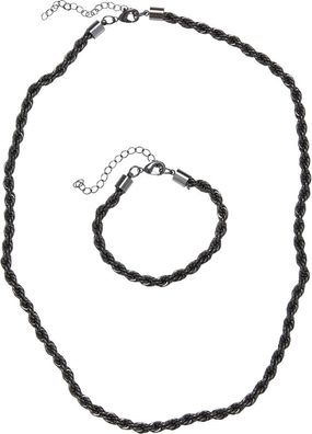 Urban Classics Charon Intertwine Necklace And Bracelet Set