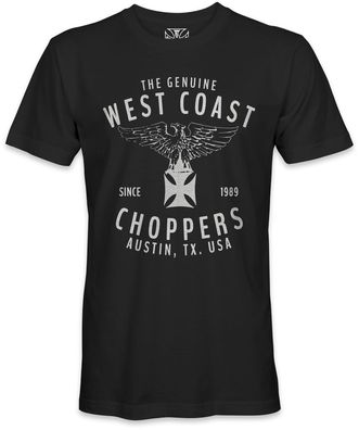 West Coast Choppers Herren T-Shirt Rennabteilung Tee Black