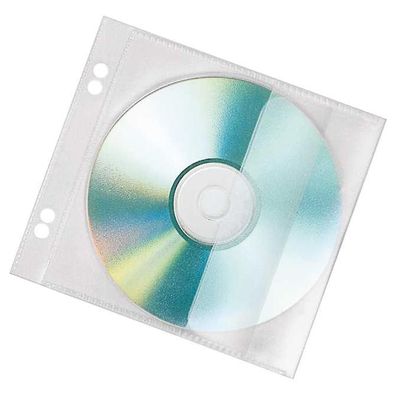 Veloflex CD/DVD Hülle 4366000 f. 1CD PP transparent 10 St./Pack