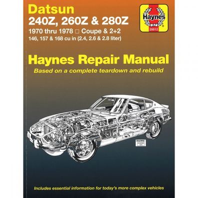 Datsun 240Z 260Z 280Z Coupe 1970-1978 USA US Reparaturanleitung Haynes